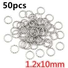 50pcs Stainless Steel 1/1.2mm Thick 6-14mm Twist Open Jump Rings For DIY Jewelry Making Findings For Earrings Necklace - Steel - View 12