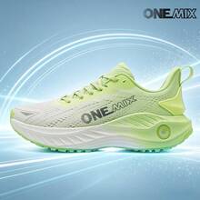 ONEMIX Fashion Sports Casual Running Shoes, Comfortable Shock Absorption, Low-Top Thick Sole, Anti-Slip, Wear-Resistant - Yuxi Green - View 12