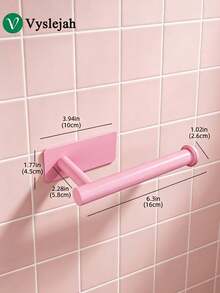 Vyslejah Pink Bow Tissue Holder, Self-Adhesive Tissue Roll Holder Under The Cabinet, Stainless Steel Wall Mounted Tissue Holder In The Kitchen And Bathroom - Multi-color - View 9