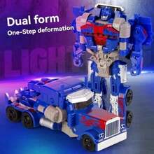 Hasbro Transformers Optimus Prime 2-In-1 One-Click Transforming Truck Robot Action Figure, Mecha Collectible Model Desktop Decor Gift - Style Random - View 5