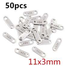 50pcs Stainless Steel Small Charms Pendants For Extension Tail Chains Pendant DIY Jewelry Making Findings Accessories Necklace Bracelet - Steel - View 15