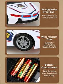 Boys Electric Transforming Police Car Toy With Lights, Music And Automatic Transformation Function, Educational Toy Holiday Gift - Police Car - View 11