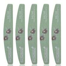 5Pcs Autumn Leaf Print Curved Nail Files Washable Double Sided Mixed Grit Emery Boards Manicure Tools For Natural And Acrylic Nails - Multicolor - View 11