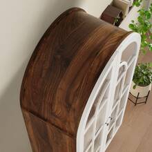Sideboard Made Of Wood With Doors Farmhouse White - White - View 3