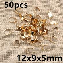 50pcs Pendant Clips Pinch Bail Clasps Buckle Charm Necklace Hook Connector For DIY Jewelry Making Accessories Findings - Pinch Bail - View 12