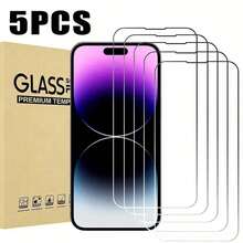 ZYSHI 5pcs Full Coverage Tempered Glass Screen Protector, Compatible With Apple 18 Pro/18 Pro Max/17/17 Pro/17 Pro Max/17 Air/16/16e/7/7P/8/8P/X/XS/XR/XS Max/11/11 Pro/11 Pro Max/12/12 Pro/12 Pro Max/13/13 Pro/13 Pro Max/14/14 Pro/14 Pro Max/15/15 Pro/15 Pro Max - Clear - View 7