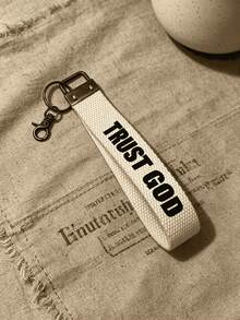 1/2pcs Vintage Inspirational Text Print Wrist Keychain, Religious Faith Accessory, Key Ring, Bag Charm, Holiday Party Small Gift, Suitable For Women Girls Keychain, Holiday Gift, Party Small Gift, Phone Chain, Lanyard, Keychain, Bag Pendant Accessory, Keychain Wristband, Car Keychain, Keychain Pendant, Gift For Women, Phone Lanyard, Halloween, Halloween Party Small Gift - Multi-color Style a - View 10