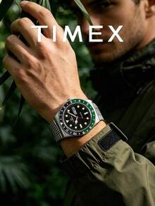 Timex Men's Quartz Watch, Sports Style, Round Dial, Stainless Steel Expandable Band, Date Display, Casual & Dress Watch, Daily Wear, Holiday Gift, Suitable For Men - Silver - View 4