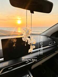 Mặt dây chuyền trang trí xe hơi sáng tạo, đồ trang trí treo xe hơi, phụ kiện gương chiếu hậu, trang trí nội thất xe hơi. - trắng - Xem 5