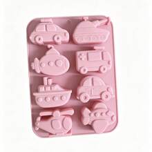 Creative Transportation Vehicle Shaped Silicone Soap Mold, Mini Soap Mold, Reusable, Easy Demolding, Suitable For Holiday Cottage Decoration, Fun Decorative Accessory, DIY Handmade Home Display Craft Mold - A - View 9