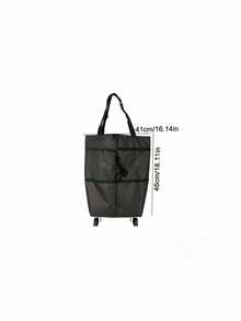 Foldable Shopping Cart With Wheels, Optional Foldable Shopping Bag And Wheel Cover, Portable Oxford Cloth Shopping Cart, Suitable For Home Storage And Item Transport - Color - View 12