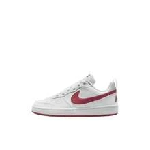 Nike COURT BOROUGH RECRAFT Comfortable Versatile GS Low-Top Sneakers White/Red Unisex - White - View 13