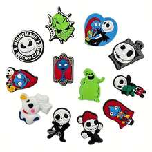 Set 12/24 PCS Charm Sepatu Disney Eye Of The Demon, Dekorasi Sepatu PVC, Aksesori Charm Sepatu, Ide Hadiah untuk Natal dan Souvenir Pesta Halloween - MultiWarna - View 2