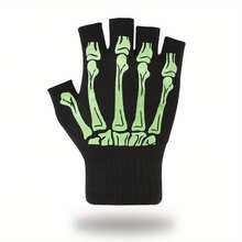 Men Fingerless Gloves - Hot Pink - View 6