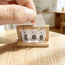Mini Minimalist Flip Perpetual Calendar, Desktop Calendar, Vertical Flip Date Display For Home, Office, Bedroom, Suitable For Christmas, Decorative Gift - Multicolor - View 2