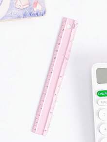 1pc Macaron Color Aluminum Alloy Straight Ruler, Engraved Straightedge Dual‑Scale Centimeter & Feet Metal Ruler, Measuring Tool For Office & Student Stationery, Back To School, Christmas Gift - Ruler - View 9
