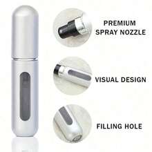 5ml Refillable Mini Perfume Spray Bottle, Portable Bottom Fill Leak-Proof Travel Perfume Container Suitable For Handbags And Pockets - Multicolor - View 9