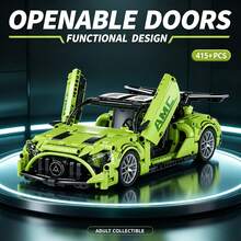 Set Rakitan Mobil Sport Green Phantom 415+ PCS, Model Kit Koleksi Dewasa Skala 1:14, Pintu Dapat Dibuka & Sayap Belakang Dapat Diatur, Hadiah Natal, Halloween, Thanksgiving & Ulang Tahun yang Ideal untuk Penggemar Mobil - Balap Wilayah Ekstrem Green Goblin - View 3