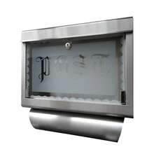 Letterbox Design Steel Wall Mounted Mailbox Post Box Newspaper Compartment Modern XXDE New- - C - Übersicht 6