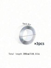 2pcs Heavy Duty Waterproof Double Sided Nano Tape, Double Sided Adhesive - Ultra Strong Adhesion, Reusable And Multi-Purpose Adhesive - Perfect For Christmas Decorations And Crafting, Daily Home Essential 1PC - Transparent - View 17
