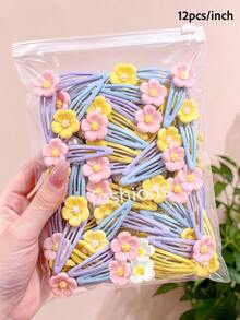 6/12pcs/Set Jepit Rambut Bentuk Tetesan Air Bunga yang Manis, Jepit Rambut Samping yang Segar, Aksesori Rambut yang Manis - Cocok untuk Anak Perempuan dan Wanita, Cocok untuk Aktivitas Sehari-hari dan Liburan - MultiWarna - View 10