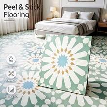 24Pcs Self-Adhesive PVC Floor Tiles, Wall Stickers, Matte Pattern Self-Adhesive Floor Tiles, Waterproof Stain-Resistant Floor Tiles, Wall Stickers, Suitable For Home Floor Decoration And Wall Decoration Stickers - Multicolor - View 2