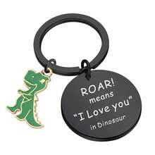 1pc Minimalist Creative Cute Dinosaur Letter Round Keychain, Surprise Gift For Friends And Classmates At School Graduation Ceremony, DIY Clothing And Bag Charm, Birthday Memorial Gift For Girlfriend And Partner, Unisex - Multicolor - View 8