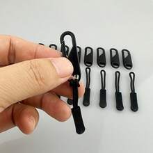 20pcs Black Zipper Pull Replacement Heads With Detachable Extension Rods, Suitable For Luggage, Backpacks, Jackets, Clothing, Handbags, Sewing Enthusiasts, Home Use - Stylish Zipper Pull - View 6
