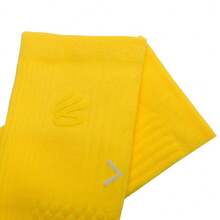 Under Armour UA Curry Series | Thickened Terry Cloth Shock-Absorbing High-Elastic Knitted Unisex Basketball Mid-Calf Professional Sports Socks - Yellow - View 3