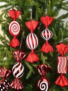 Christmas Colorful Candy Ornaments, 4pcs Set Of Faux Candy Decorations For Christmas Tree - Multicolor - View 2