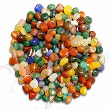 100g Natural Seven-Color Agate Crushed Stone - Irregular Pebbles For Mini Aquariums, Succulents, Terrariums & Vase Filler For Home Decor - A - View 9