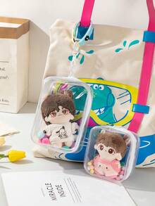 1 Doll Storage Bag (20cm X 10cm X 15cm) – High-Transparency Dust-Proof Bag For Outdoor Carrying Of Plush Toys,Makeup Organizer,Room Decor - View 1