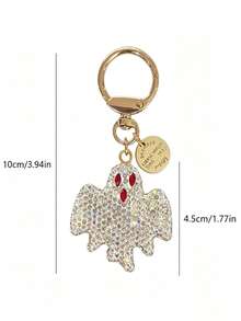 Halloween Series Funny Bat Ghost Keychain, Personalized Ghost Bag Pendant, Fashion Creative Floating Car Key Chain Charm, Suitable For Backpack Decoration, Daily Bag Ornament, Holiday Party Gift, Women's Keychain, Car Keychain, Keychain Making Materials, Men's Keychain, Backpack Pendant Keychain, Keychain, Keychain Pendant, Keychain Coin Purse, Bulk Keychain, Keychain Set, Keychain Accessories - Multicolor - View 5