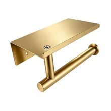Wall-Mounted Toilet Paper Holder Bathroom Storage Rack No-Drill Stainless Steel Toilet Paper Holder Bathroom Tissue Box - Multicolor - View 9