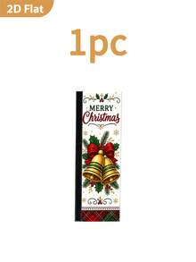 1/2Pcs Christmas Refrigerator Handle Covers, Gold Bell, Red & Green Plaid, Berry Pattern, With Hook And Loop, Suitable For Refrigerator, Oven, Microwave, Dishwasher, Christmas Holiday Kitchen Decor - View 9