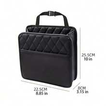 1pc Black Car Seat Back Storage Organizer Bag, Multi-Function Car Interior Storage Pouch - A - View 3