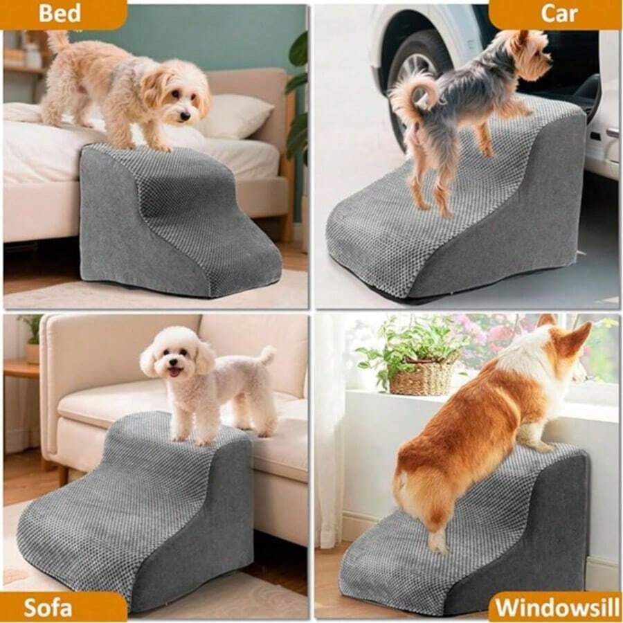 Dog Stairs & Steps - Light Grey - View 1