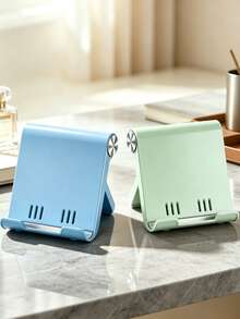 Portable Foldable ABS Desktop Phone Stand | Travel Essential: Lightweight Mini Smartphone And Tablet Holder | Easy-To-Store Travel Accessory - Multicolor - View 3