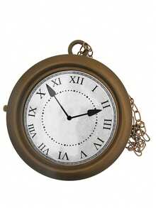 Halloween White Rabbit Costume Accessories Party Supplies 1pc Clock Necklace, Hip Hop Rap Style Clock Necklace, Suitable For Party Costume Props (Product Is For Decorative Purposes Only, No Actual Function) - Multicolor - View 8