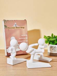 3pcs/1pc Cute Kung Fu Style Door Stopper, Durable Sturdy Plastic Material, Bottom With Protective Pad, Easy Installation, Suitable For Pet-Friendly Homes, Home Entrance Door Stopper And Wall Bumper - Multiple Styles - View 7