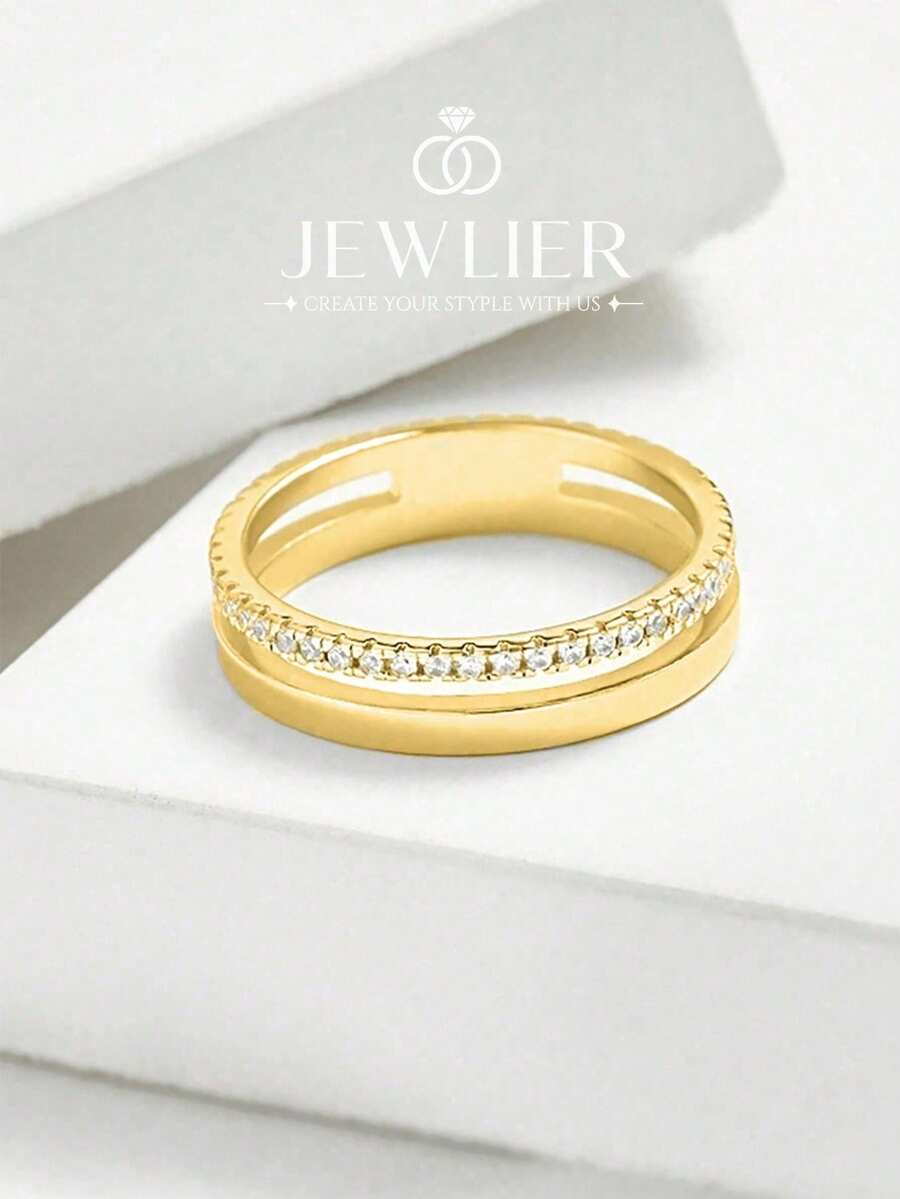 1pc Exquisite Skull Single Layer Crystal Ring, Elegant Jewelry, Gift For Women