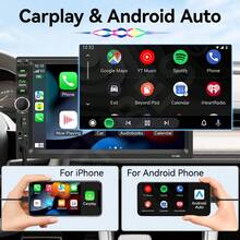 7 Inch Single‑DIN Car Stereo, Wired Apple CarPlay & Android Mirror‑Link, MP5 Multimedia Car Radio, Bluetooth FM USB AUX, 12V Vehicle Head Unit - Main Unit Only - View 2