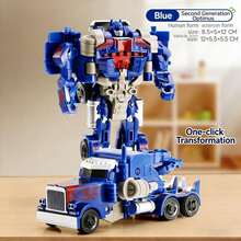 Hasbro Transformers Optimus Prime 2-In-1 One-Click Transforming Truck Robot Action Figure, Mecha Collectible Model Desktop Decor Gift - Style Random - View 1