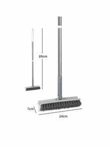 This Bathroom Floor Brush Features A Rotatable Stiff Bristle Brush Head And An Optional Handheld Cleaning Brush, Suitable For Cleaning Bathtubs And Tiles, Can Reach And Clean Hard-To-Reach Corners, Making It An Essential Tool For Bathroom Cleaning. - White - View 12