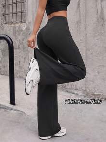 Women's High Waist Flared Leggings With Bodycon Fit, Perfect For Casual And Active Wear - Black - View 10