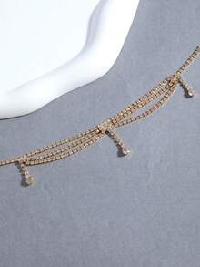 1pc Elegant Vintage Inspired Regal Style Ins Tassel Arm Chain - Gold - View 3