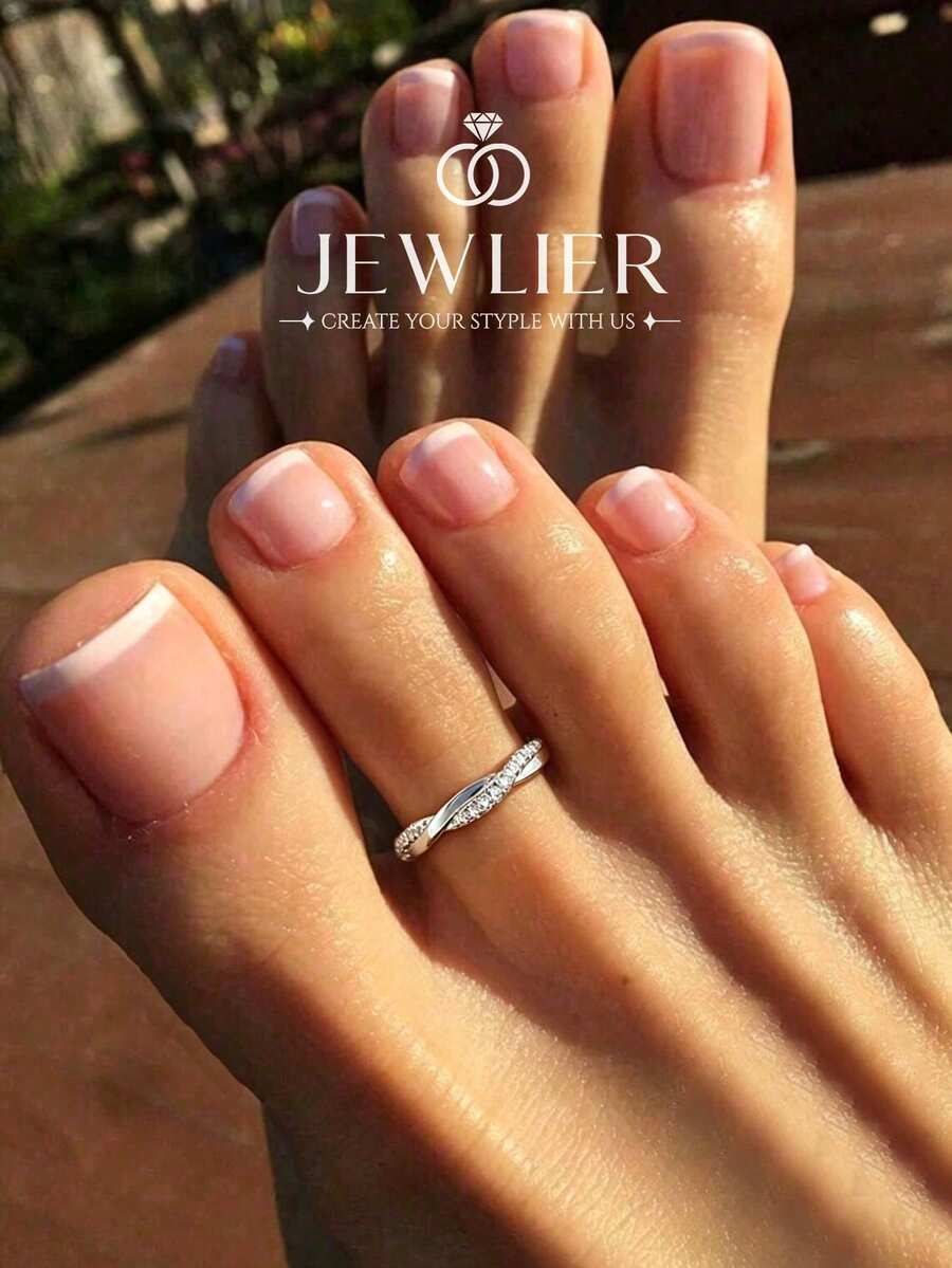 1 buah Perhiasan Cincin Jari Kaki Wanita yang Elegan dan Indah sebagai Hadiah - Cincin kaki anyaman silang - View 1