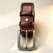 Men's Alloy Buckle Belt - Fashionable, Sporty And Durable Accessory, Suitable For Business And Casual Occasions, Fits Jeans, Casual Pants And Other Daily Pant Styles - Brown - View 7