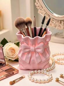 1pc Pen Holder Storage, Desktop Pen Cup And Decorative Vase Ornament, Suitable For Stationery Storage, Makeup Brush Storage, Toothbrush And Toothpaste Storage, Living Room, Bedroom, Desk, Office Desk, Business Decoration, School Small Gift, Exquisite Decoration - Multicolor - View 4