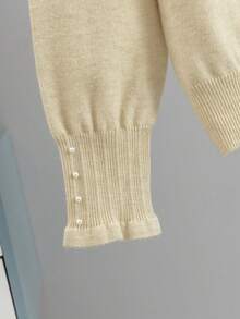 BYGOUBY Autumn/Winter Fashion Basic Women's High Neck Knit Sweater, Soft Comfortable Casual Pullover - Apricot - View 9